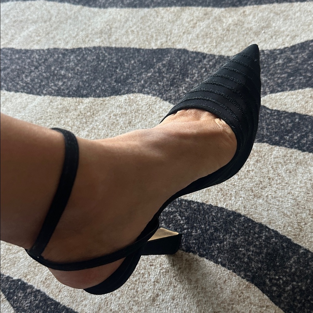 Jennifer Lopez Black Strappy Heels